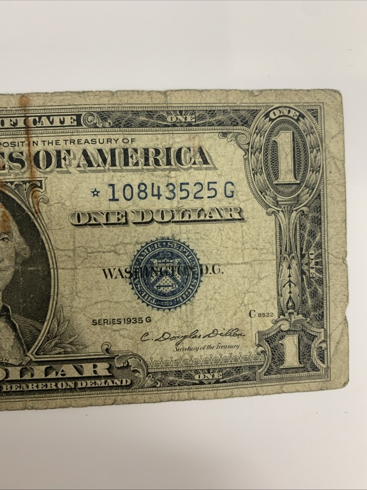1935 G One Dollar Silver Certificate Star Note