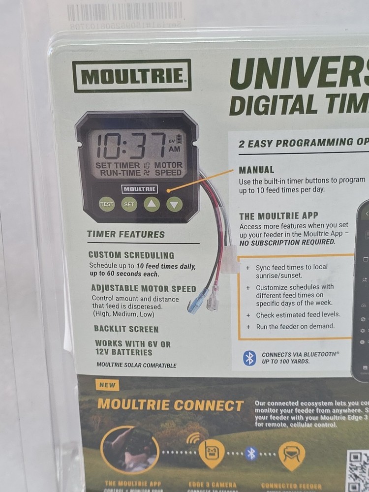 Moultrie Universal Digital Timer III Programmable Feeder Timer Black (MFA-15095)