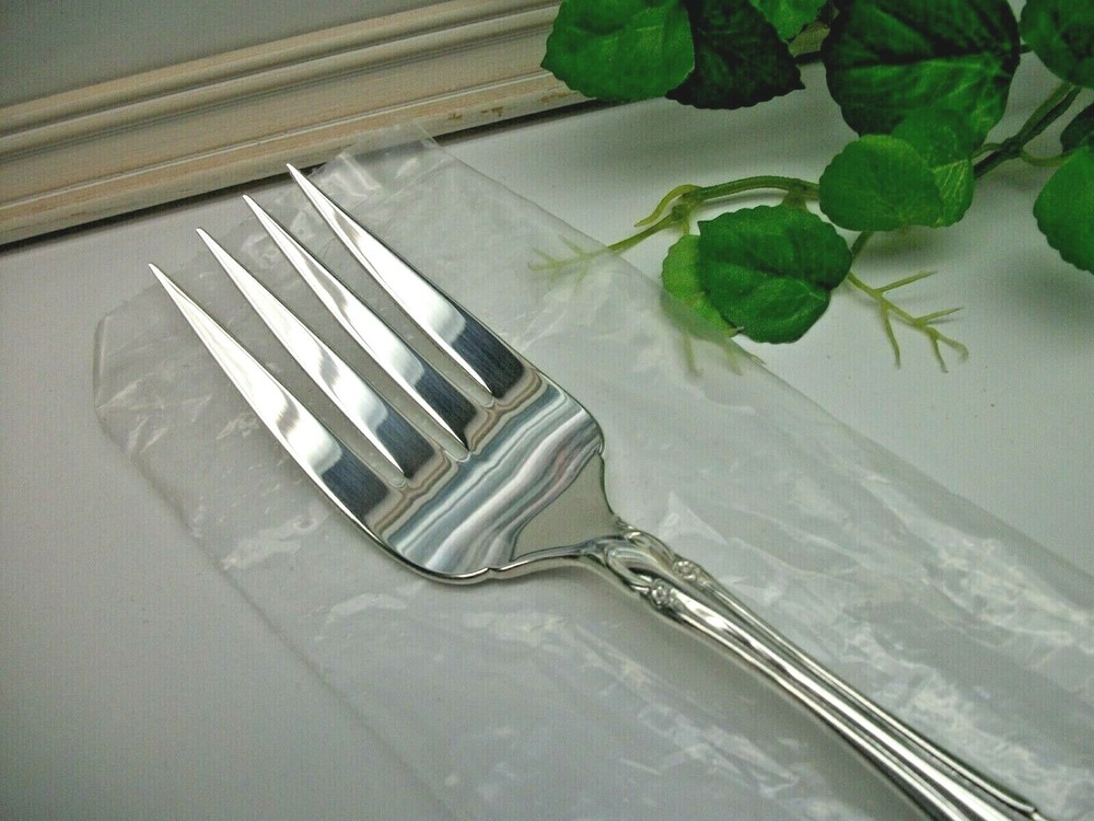 Oneida Community AFFECTION Silverplate Cold Meat Serving Fork NEW 1960