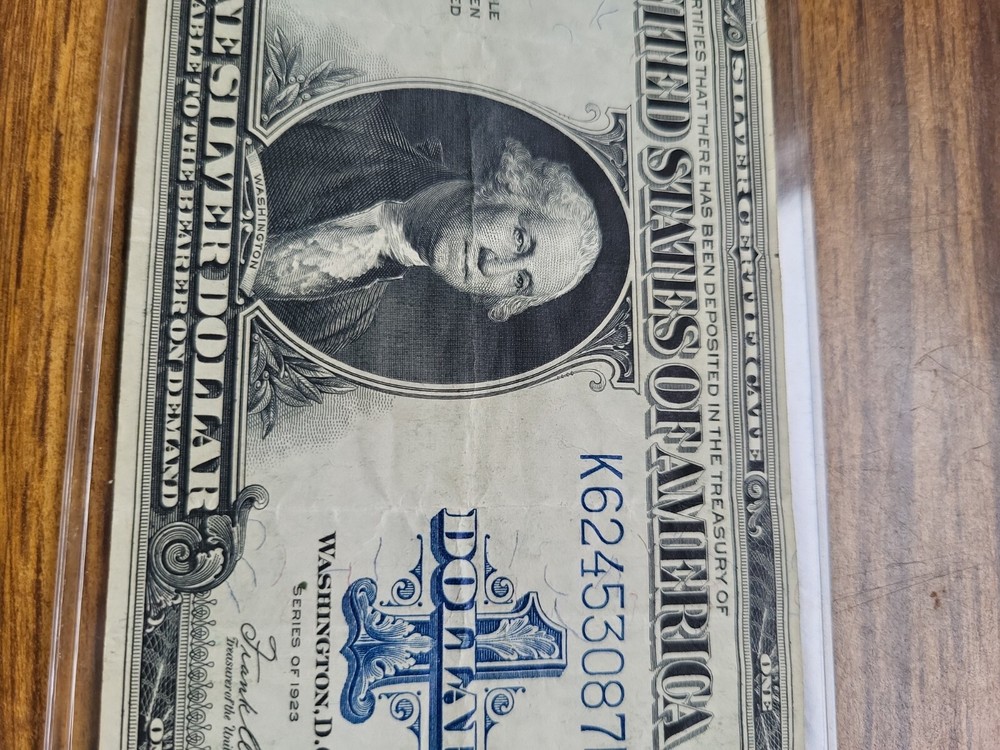 1923 $1 ONE DOLLAR “HORSE BLANKET” SILVER CERTIFICATE LARGE SIZE NOTE