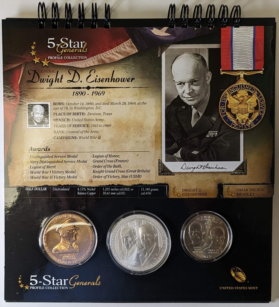 2013 $1, 50c 5 Star Generals Profile Set Mint