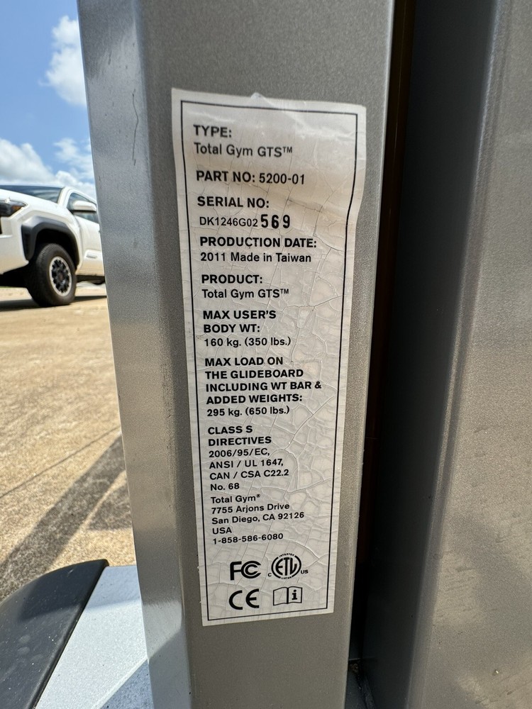 Total Gym GTS Classic Gravity System