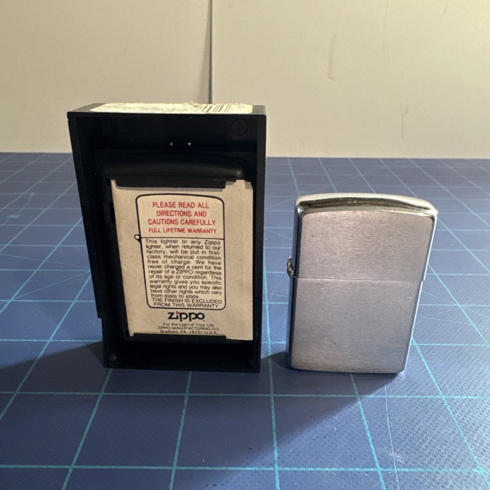 Zippo Lighter - Vintage Brushed Chrome - Model # 230 , Nice