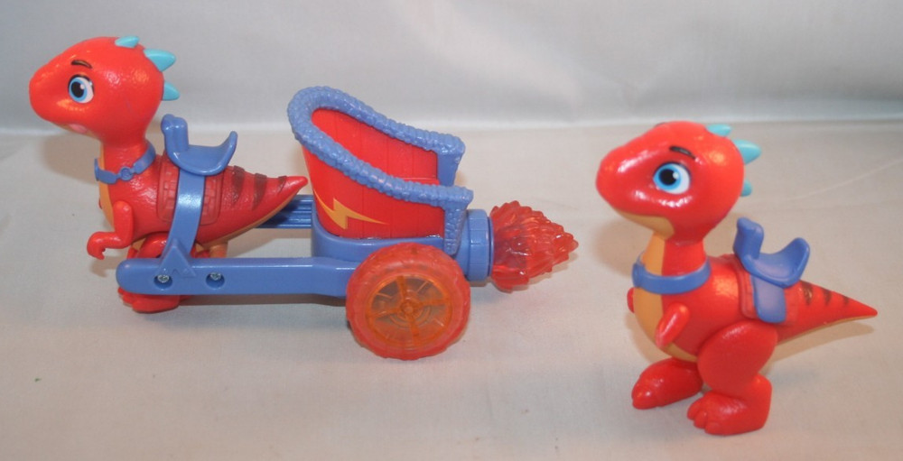Dino Ranch Blitz Chariot Vehicle - Pull Back Spin Action with Second Dino
