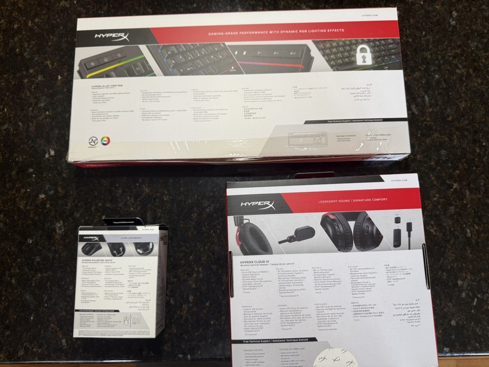 HyperX PC Gaming Bundle Keyboard, Mouse , Wireless Headset