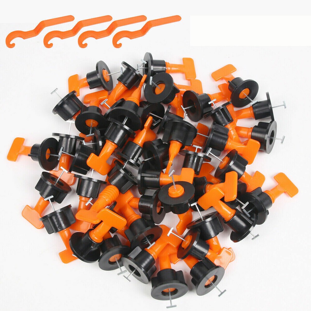 Tile Leveling System Kit 250pcs Reusable T Type Tile Leveler Clips +5 Wrenches