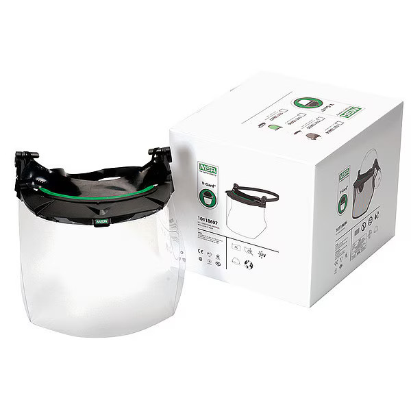 Msa Safety V-Gard Accessory System kit (without V-Gard Cap),  w/Clear PC Visor