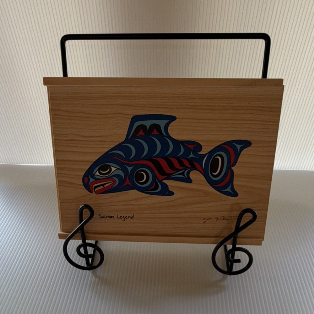 Black Metal Book Stand Rectangle with Treble Clef Design Sturdy Cool