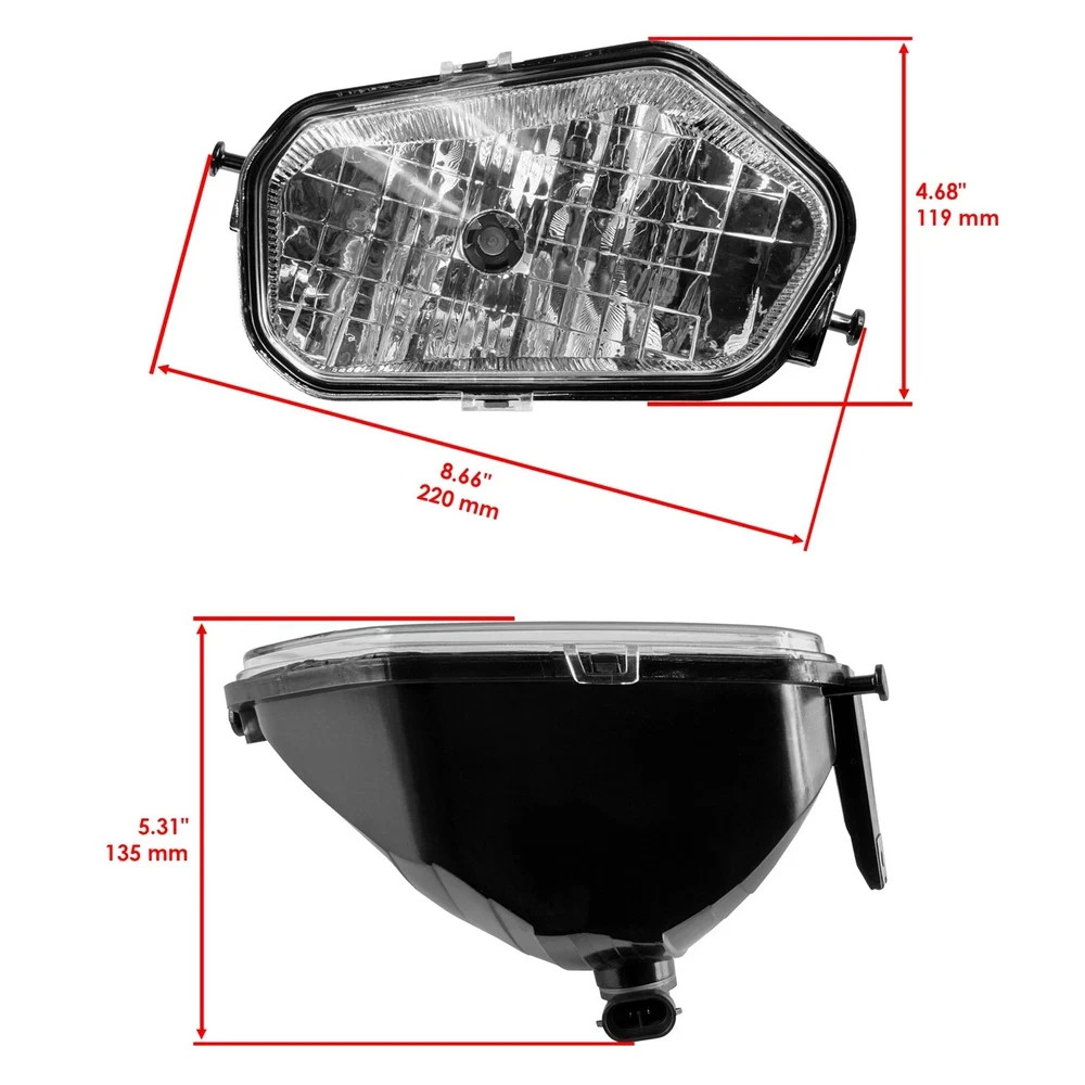 Front Left Right Headlight & Bulb For Polaris ACE 900 SP 2016 / ACE 2016