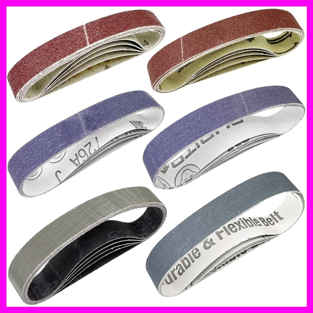 30 Pcs 3/4" x 12" Replacement Knife Sharpener Sanding Belt Kit for Work Sharp...