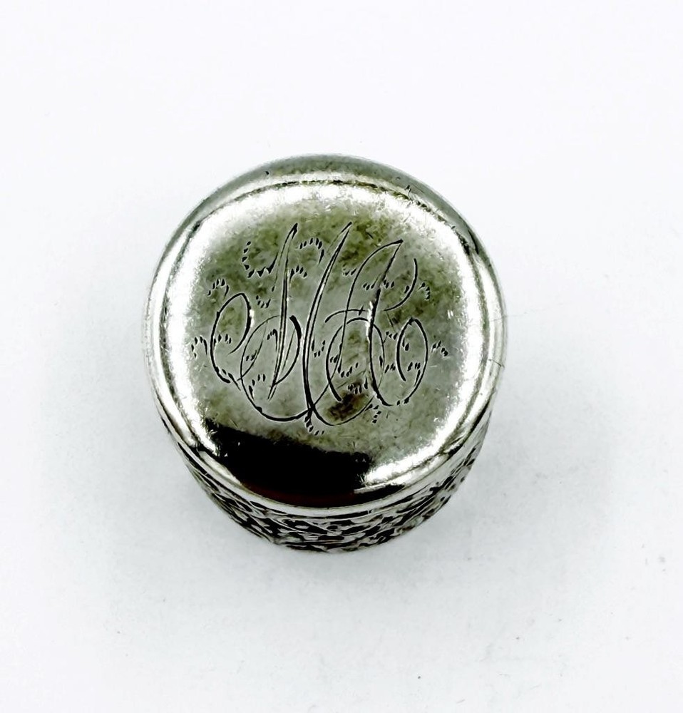 Antique Unger Bros Sterling Chatelaine Thimble Holder/Case Monogrammed #1108