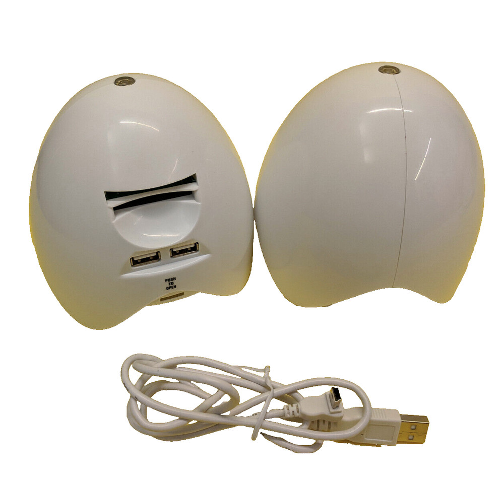NEW Egg-Shaped USB Speakers/2.0 Hub/Memory Card Reader Laptop,Desktop PC