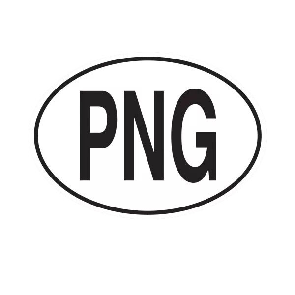 PNG Papua New Guinea Country Code Oval Sticker Decal