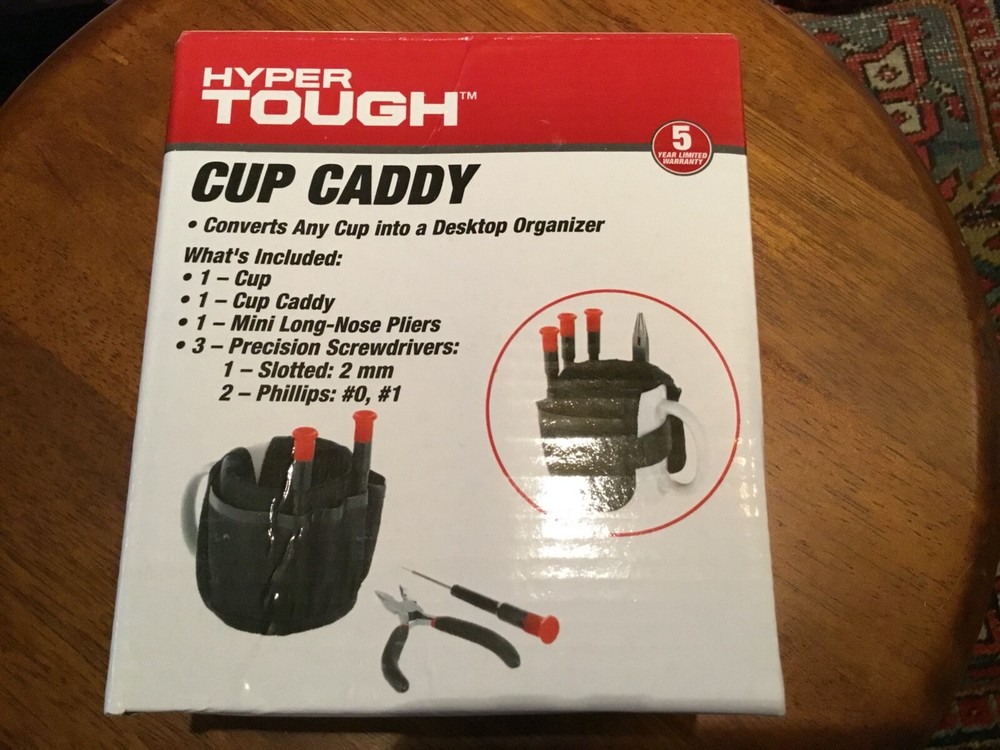 Hyper Tough Cup Caddy With Tools & Cup