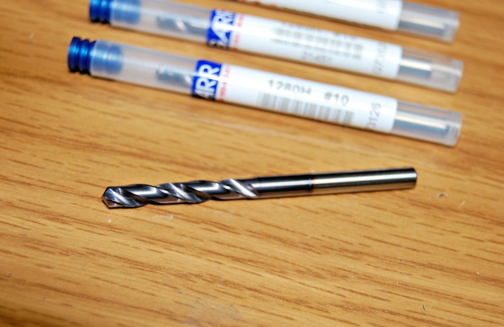 DRILL .1935" (#10) 2 FLUTE SOLID CARBIDE COATED GARR# 21451