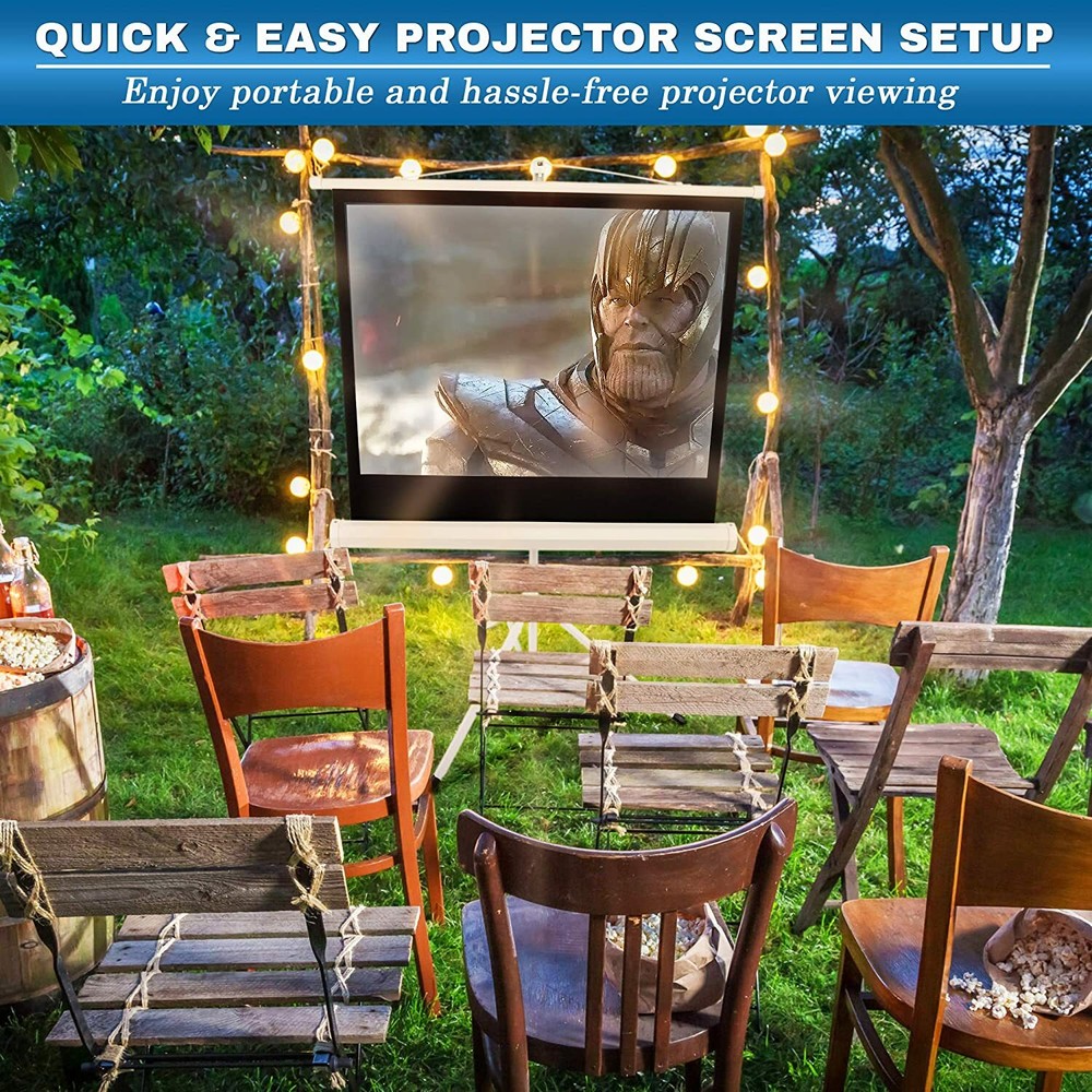 Portable Projector Screen Tripod Stand 40" Mobile Projection Screen Conference