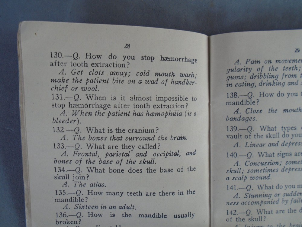 British Red Cross Society 1941 First Aid Catechism