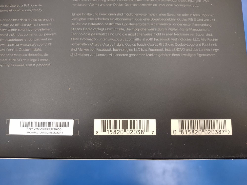 Oculus Rift S VR Headset with Controllers