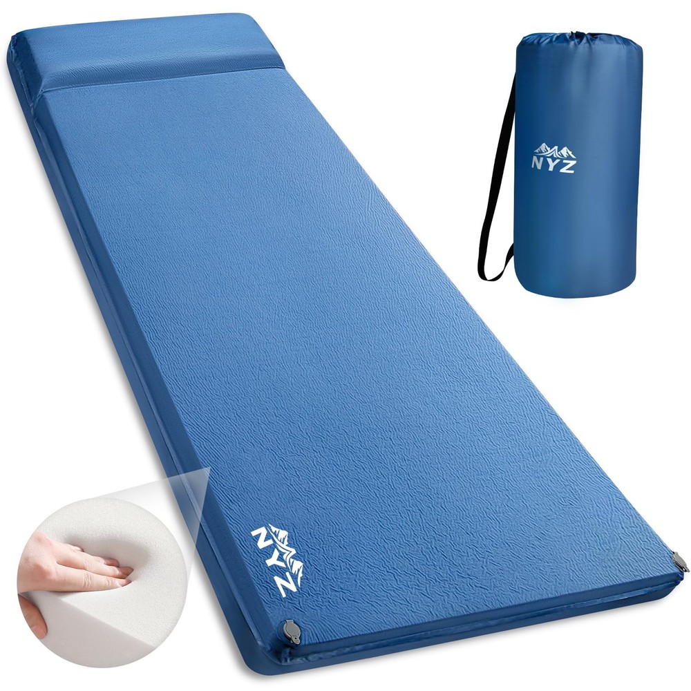 Self Inflating Sleeping Pad for Camping 3.1" Ultra-Thick Memory Foam Camping ...