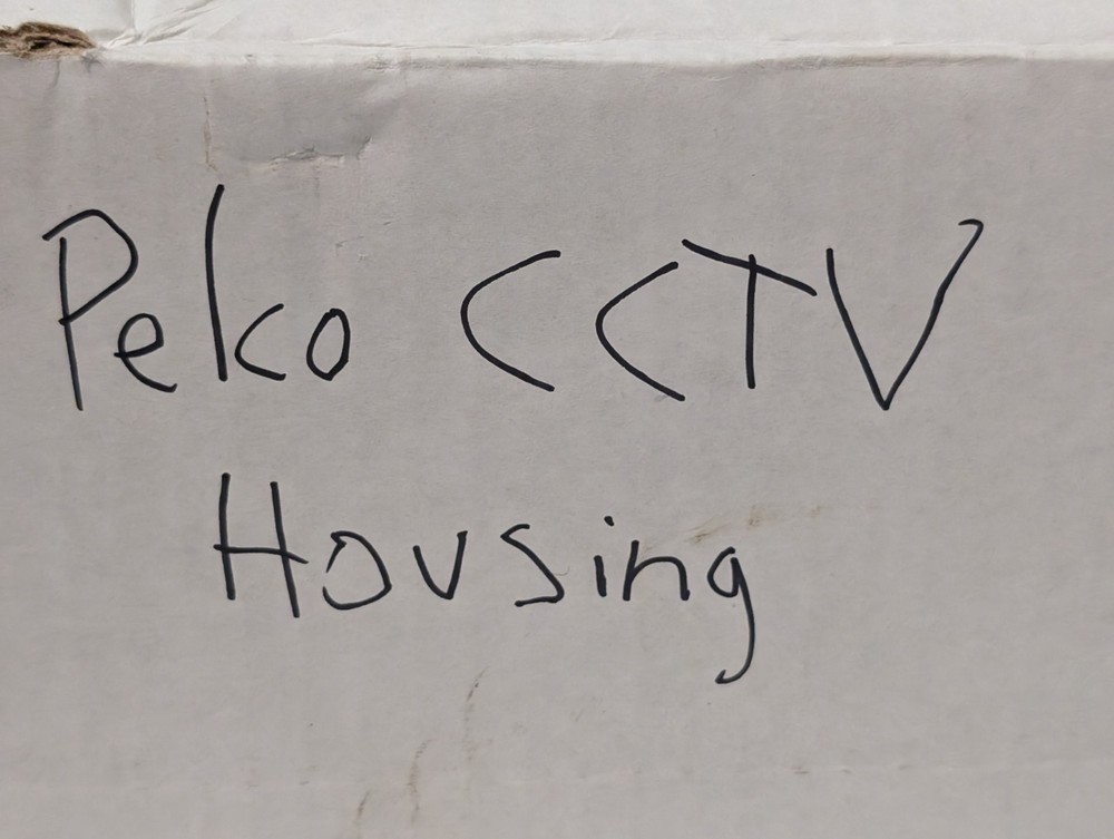 Pelco CCTV Flush Security Camera Mounting Housing Kit for Ceiling White Plate