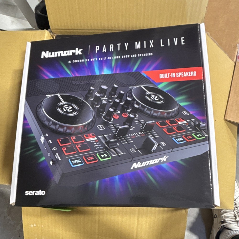 Numark Party Mix Live Double Deck Controller Built-in Speakers Light Show USB