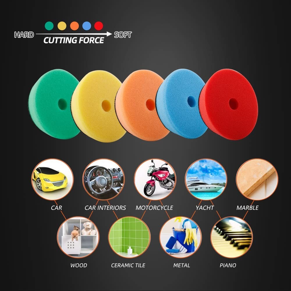 SPTA 29pcs Drill Buffing Pad Kit for Car Detailing