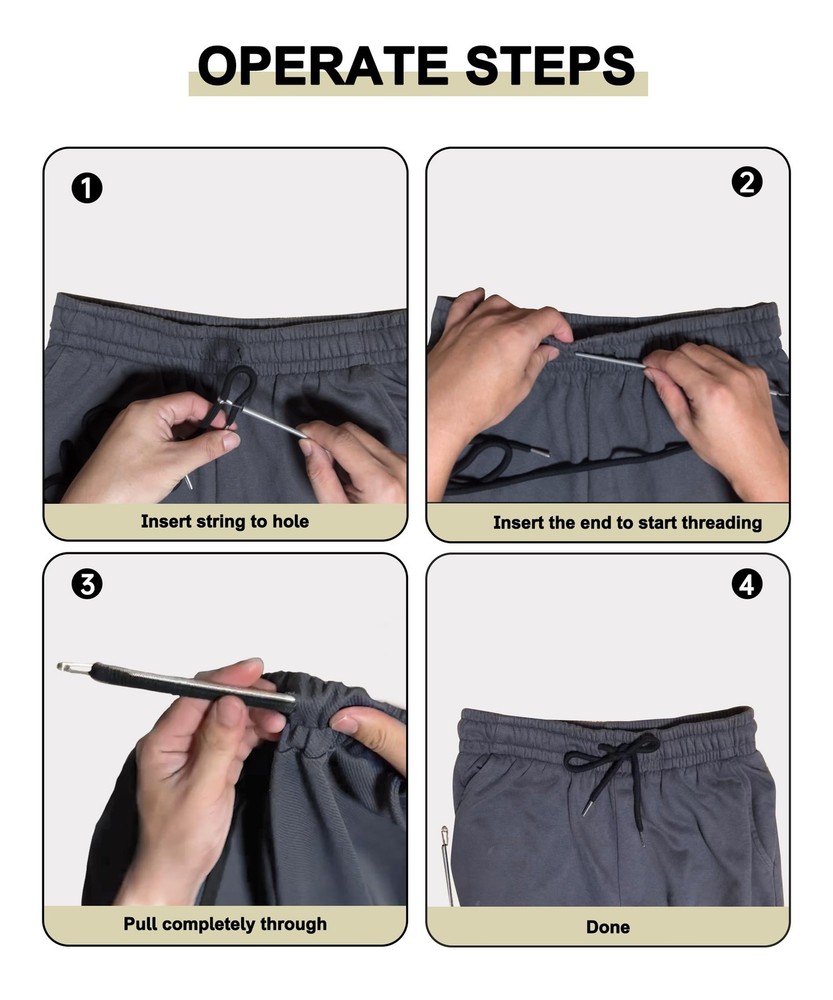 Serobela 55 Inch Drawstring Replacement Cords with Easy Threader Tool, Replac...
