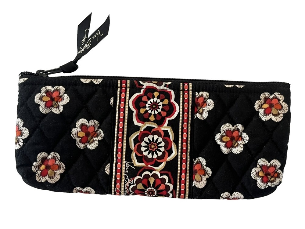 Vera Bradley Cosmetic Case Red Black EUC