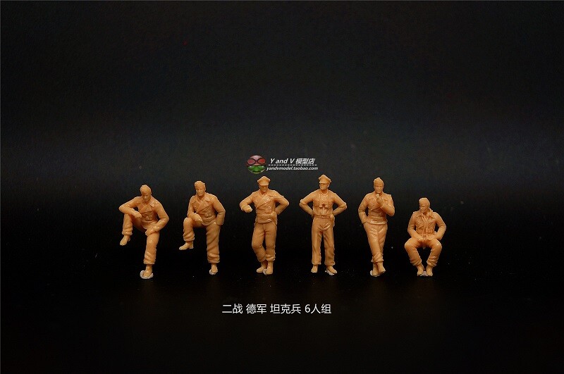 1/72 WW II German Army"Tank force"6 man group model(3D printed Soldier)