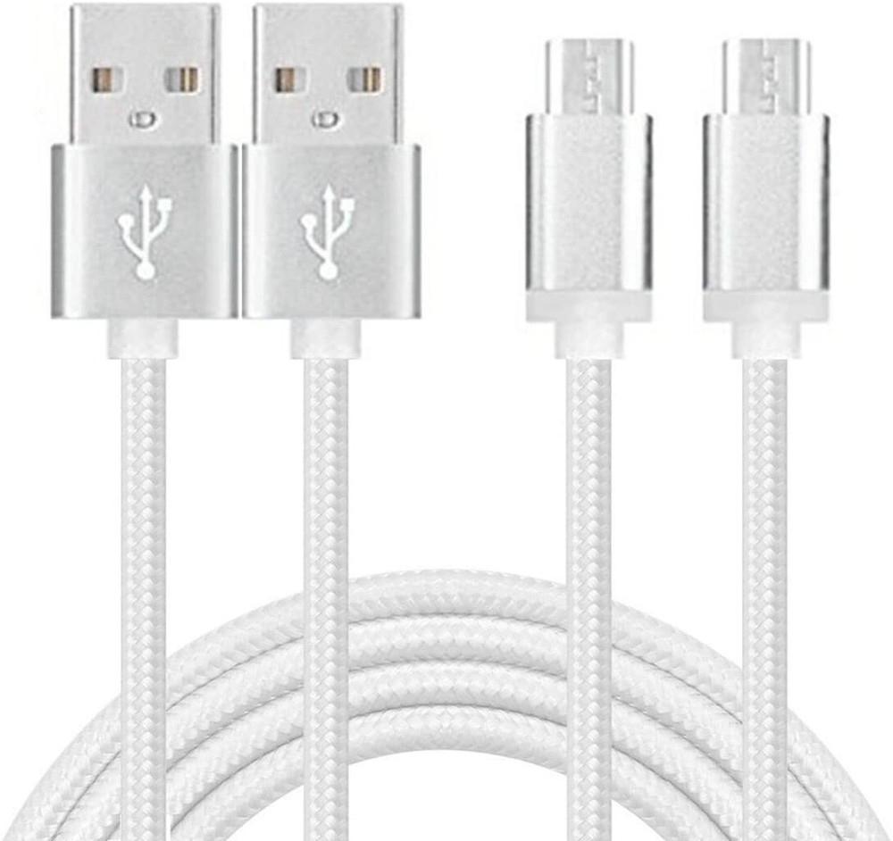 2X Micro USB Data Cable Cord Charger for Amazon Kindle Fire 2 HD 7 Tablet White