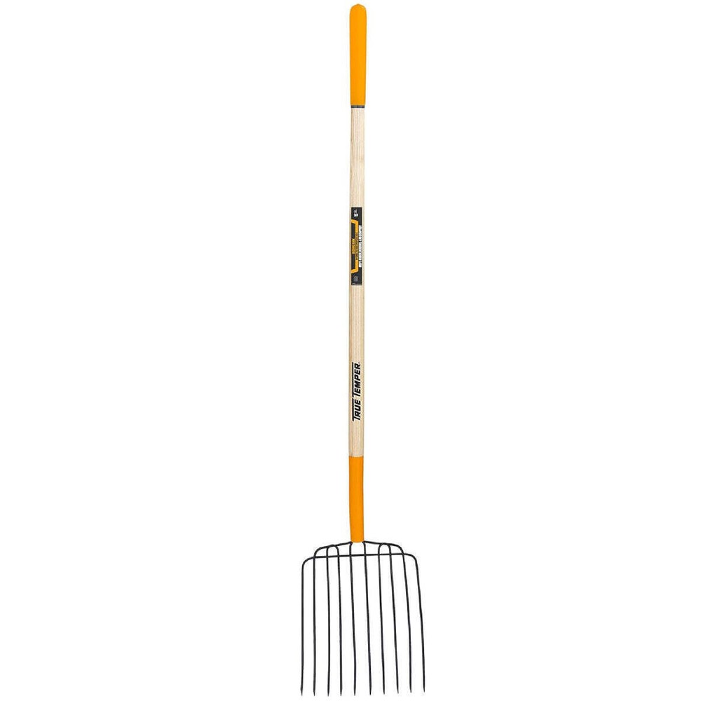 True Temper 2812400 10-Tine Bedding Fork with Hardwood Handle