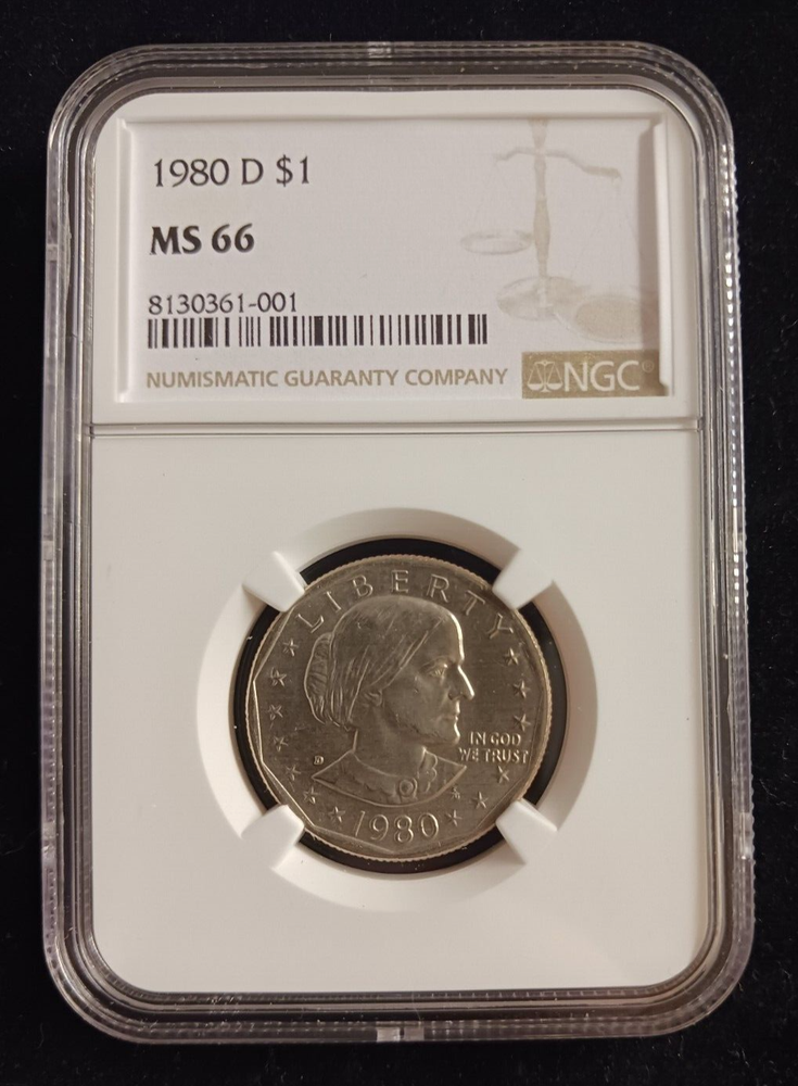 1980(D) NGC MS 66 Susan B. Anthony Dollar Coin