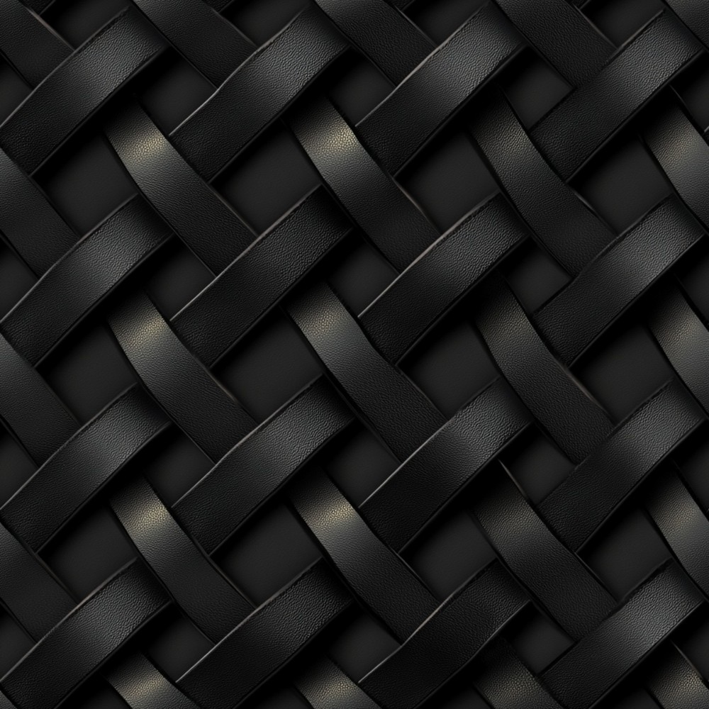 Black Woven Leather braided book cover design.