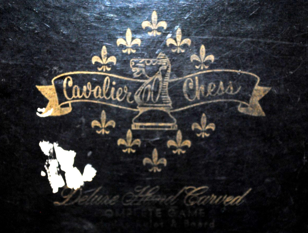 cavalier deluxe hand carved chess set vintage