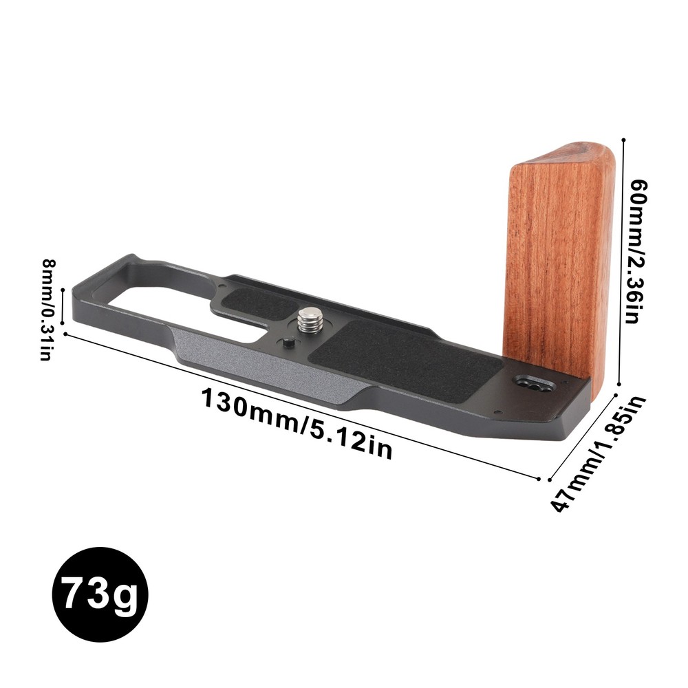 Wooden Handle Grip Quick Release QR L-Shaped Bracket For Sigma BF Mirror Camera