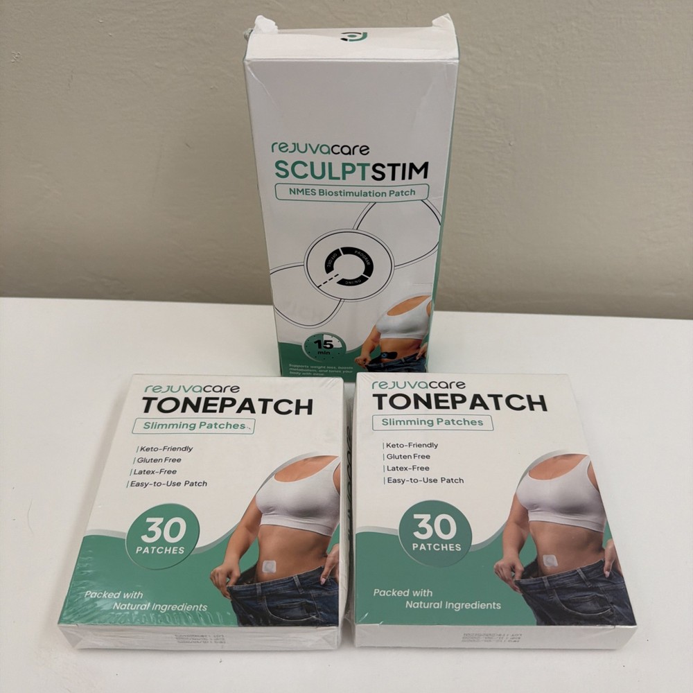RejuvaCare TonePatch Slimming Patch & Sculpstim NMES Biostimulation Patch BUNDLE