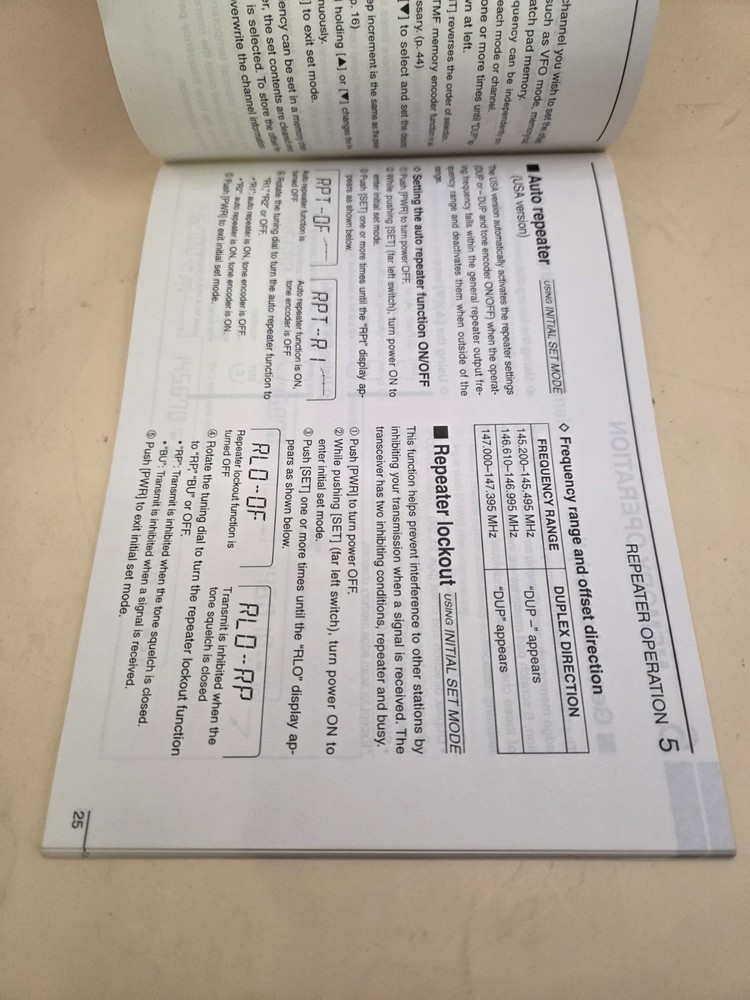 ICOM IC-2100H TRANSCEIVER ORIGINAL INSTRUCTION MANUAL