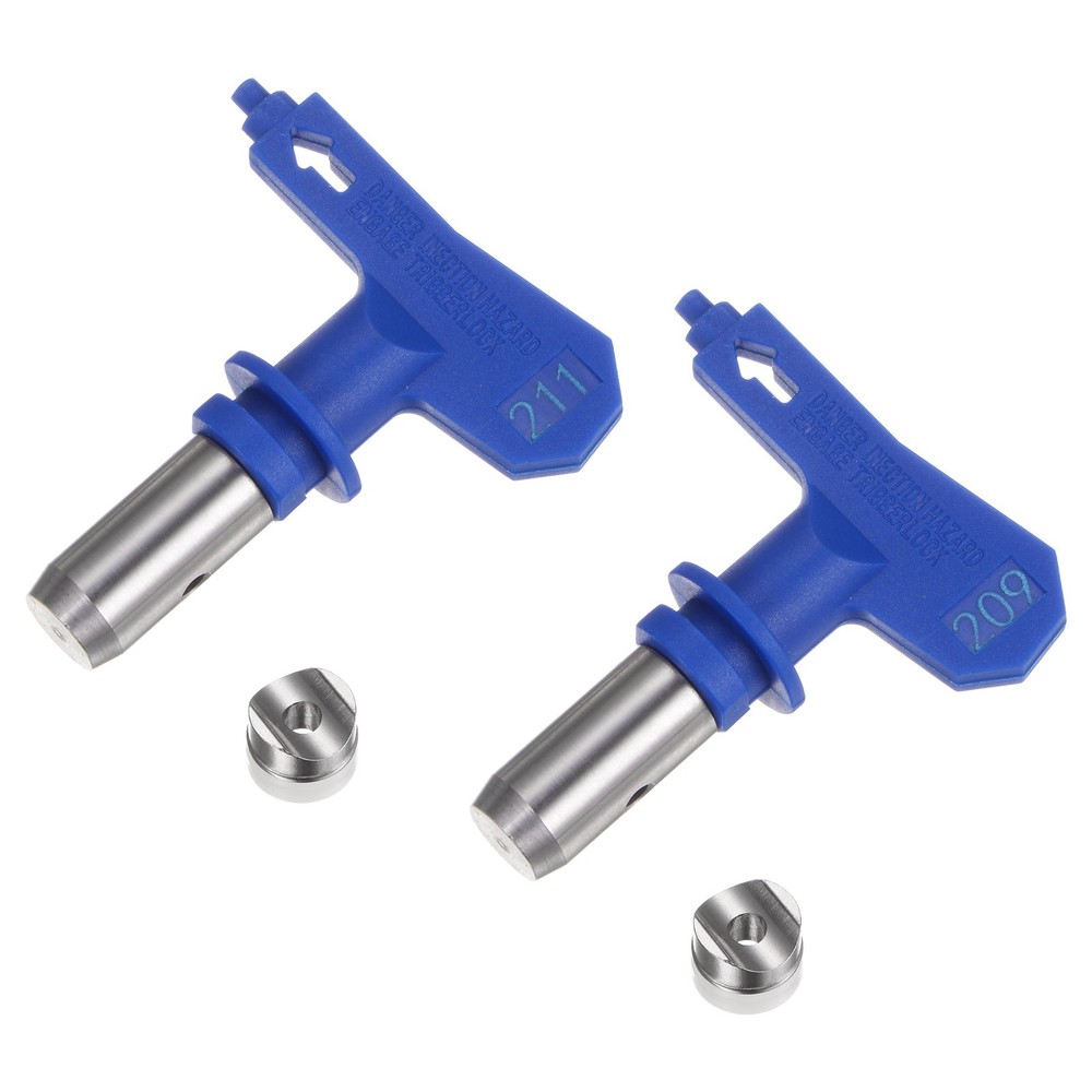 2pcs Reversible Spray Tips for Airless Sprayer 211 Paint Spray Nozzle, Blue