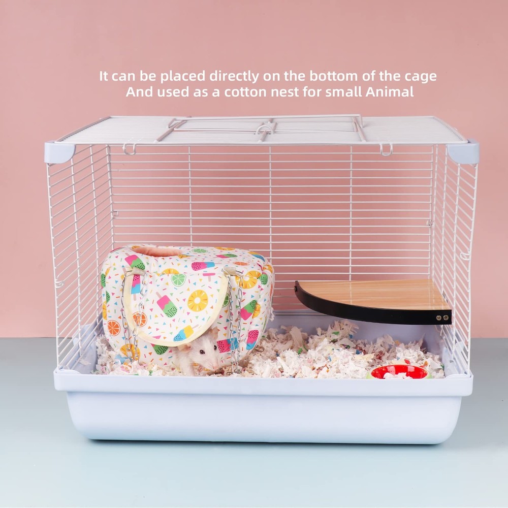 Sugar Glider Pouch Cage Accessories, Small Pet Small, fruit white