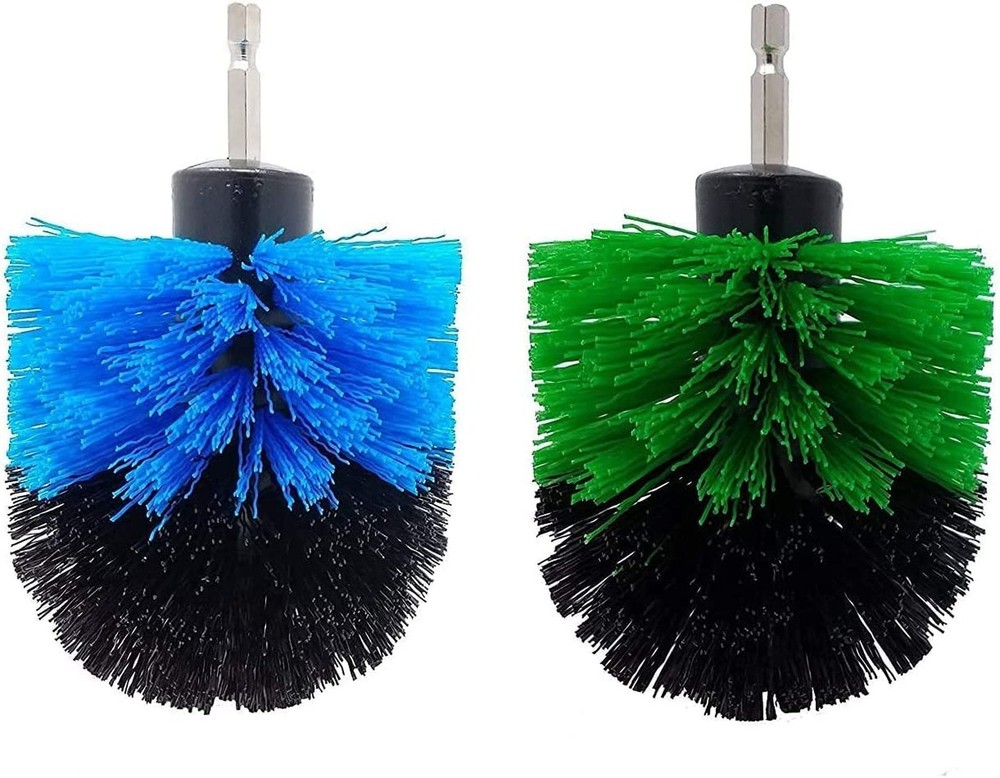 2-Pack Cone Drill Powered Brush Attachment for Cleaning Bathrooms, Kitchens, ...