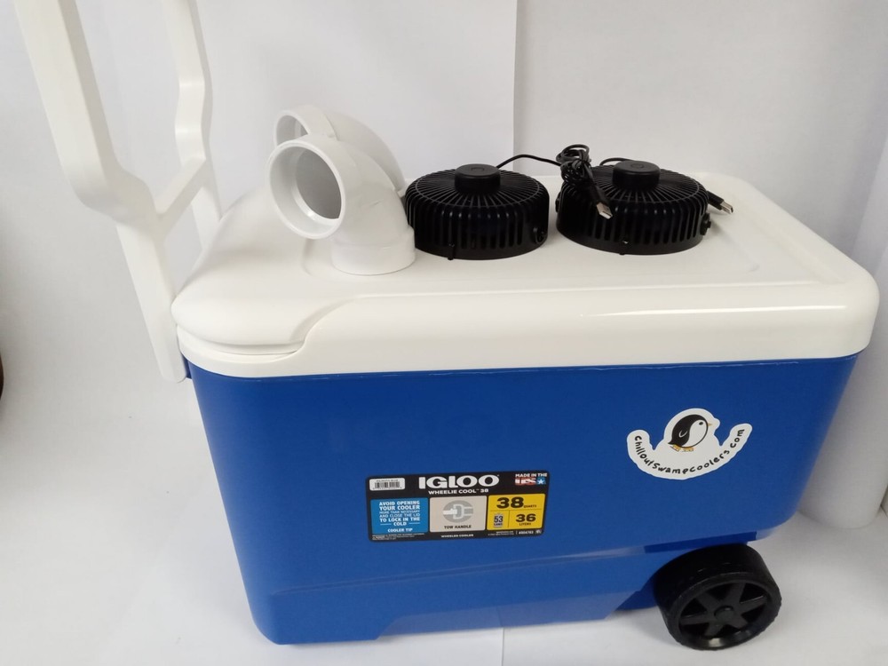 Swamp Cooler Portable Air Conditioner 38 qt with two 3 Speed USB Fans Camping