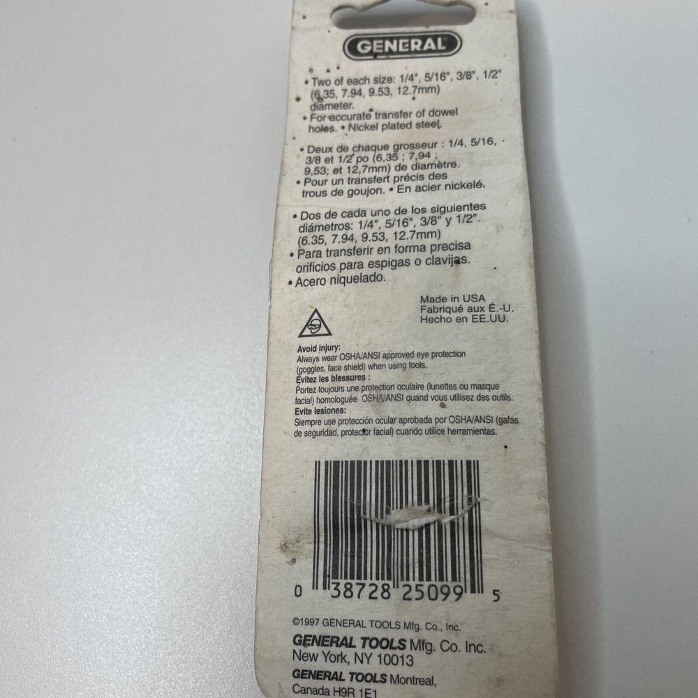 General Tools 888 Dowel Center Set, 8-Piece