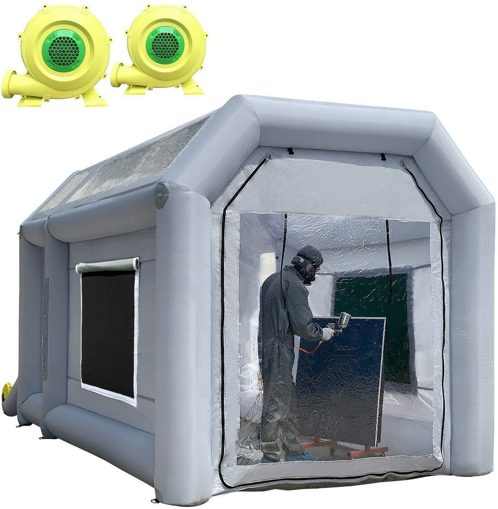 Sewinfla Inflatable Paint Booth 13x8.2x8.2Ft with Blowers with Air Filter System