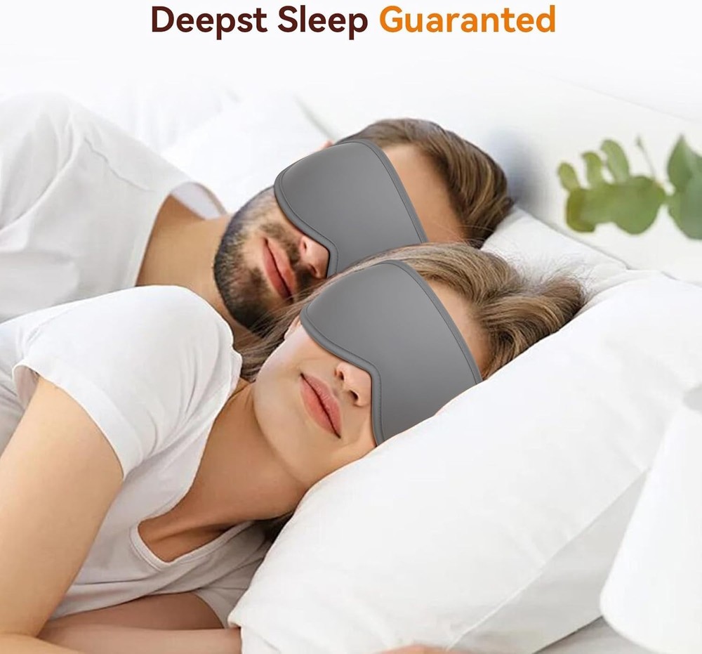 Luxurious 3D Light Blocking Sleep Mask - Zero Eye Pressure with Adjustable Strap