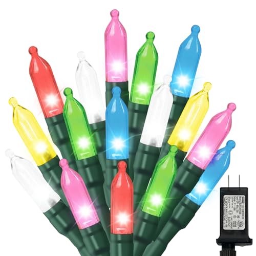 Pastel Easter Lights String Christmas Mini Light, 32.5FT 100 LED Multicolor