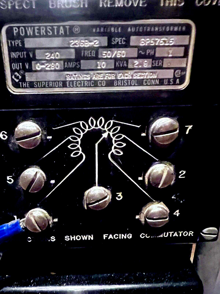 Powerstat 236B-2 Variable Autotransformer 240-volt, 50/60Hz