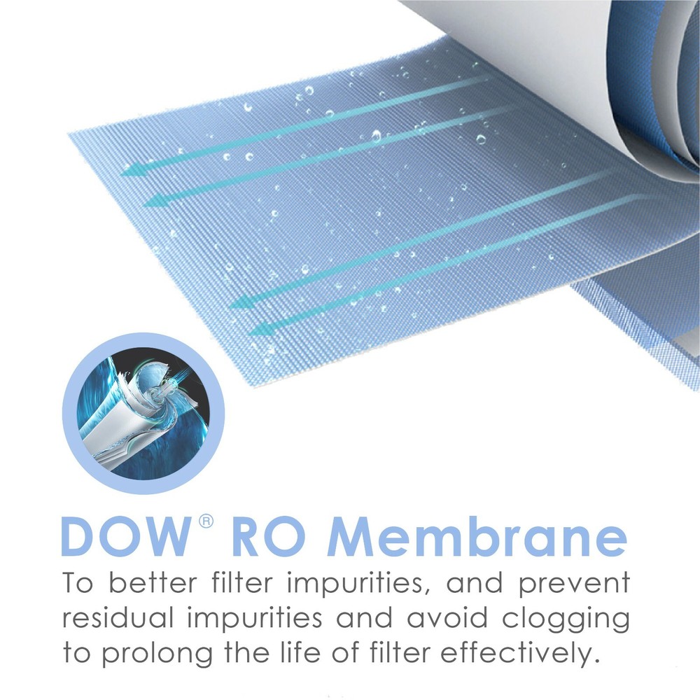 Waterdrop WD-G3-N2RO Filter, Replacement for WD-G3-W Reverse Osmosis System