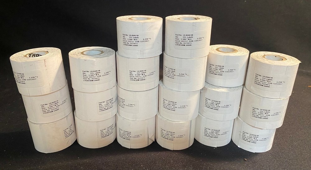 LOT OF 20 ZEBRA BAR CODE ROLLS-LD-B4AL5B Z-PERFORM 1000D-OPEN BOX