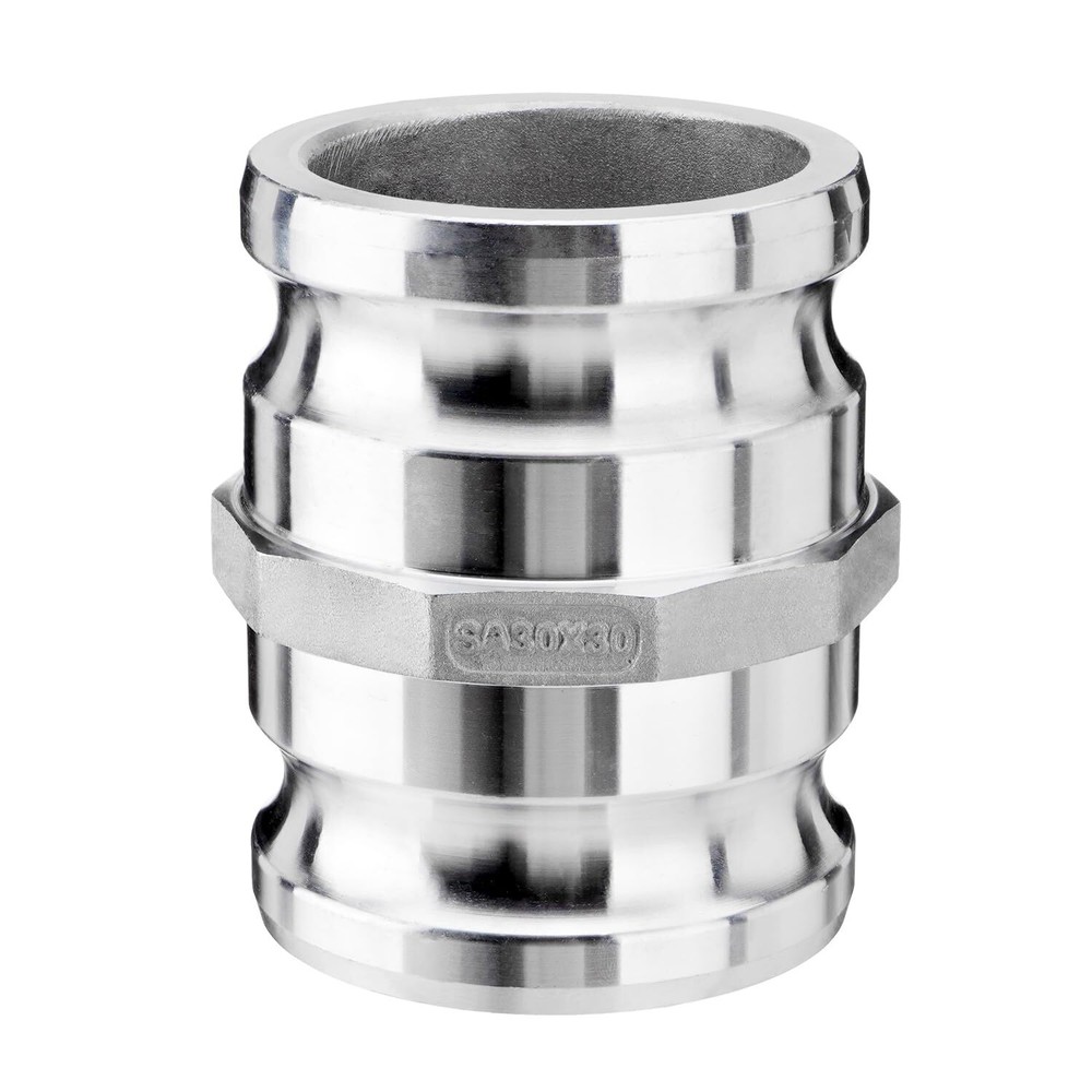 AA3030 Aluminum Type AA Cam and Groove Spool Adapter 3" Male Camlock x 3" Mal...