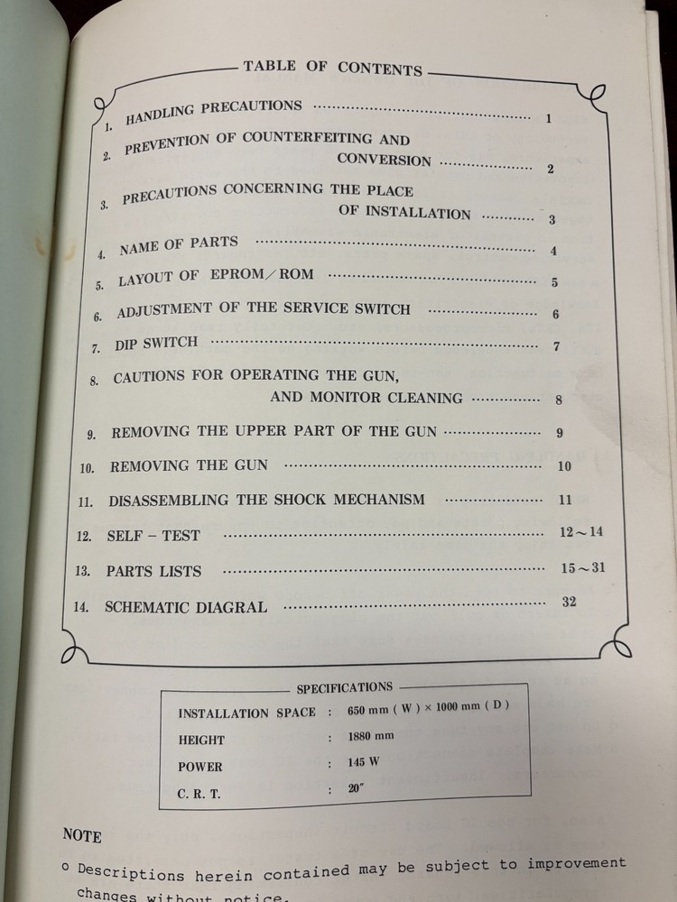 ORIGINAL-SEGA-SHOOTING MASTER-OWNER'S MANUAL